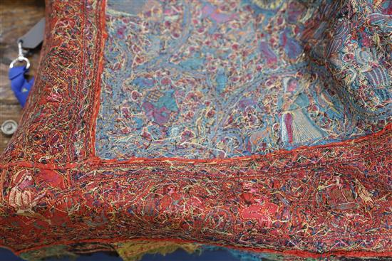 A 19th century Kashmir wool and silk shawl,